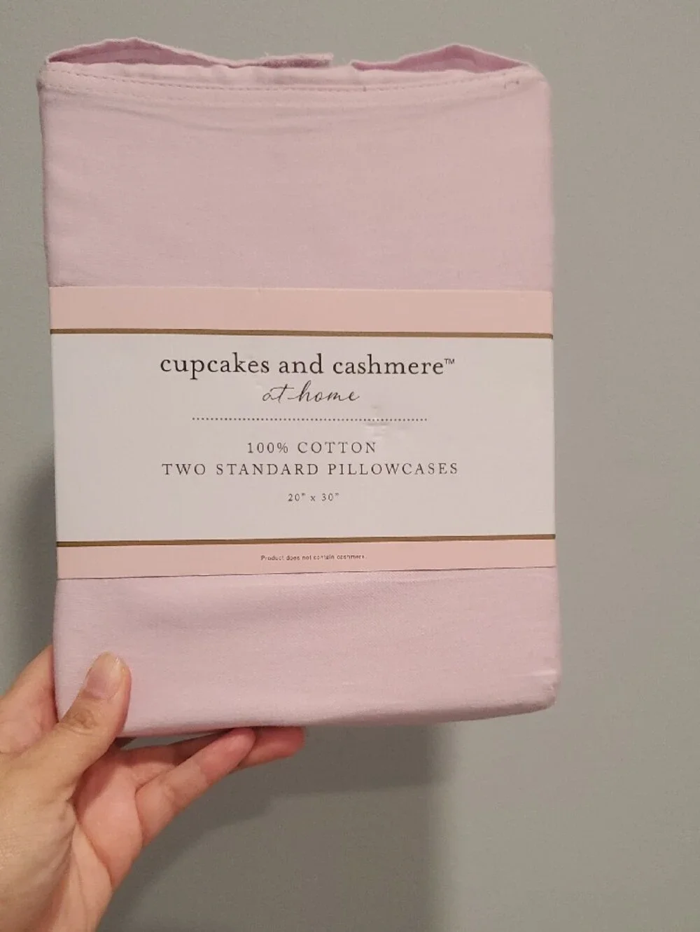 cupcakes & cashmere Light Pink Cotton Pillowcase Set (2)